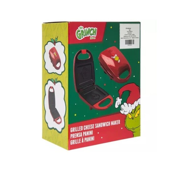 Dr. Seuss The Grinch Red Uncanny Grilled Cheese Panini Sandwich Maker New in Box - Picture 11 of 11